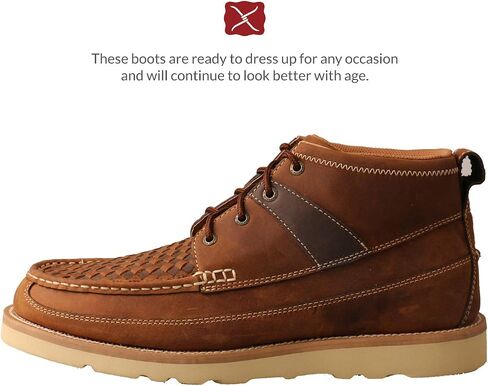 Twisted X Men's 4" Wedge Sole Boot, Woven Saddle/Oiled Saddle, 11(M) in Saudi Arabia