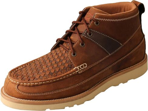 Twisted X Men's 4" Wedge Sole Boot, Woven Saddle/Oiled Saddle, 11(M) in Saudi Arabia