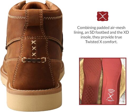 Twisted X Men's 4" Wedge Sole Boot, Woven Saddle/Oiled Saddle, 11(M) in Saudi Arabia