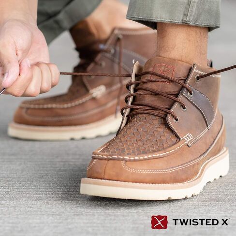 Twisted X Men's 4" Wedge Sole Boot, Woven Saddle/Oiled Saddle, 11(M) in Saudi Arabia