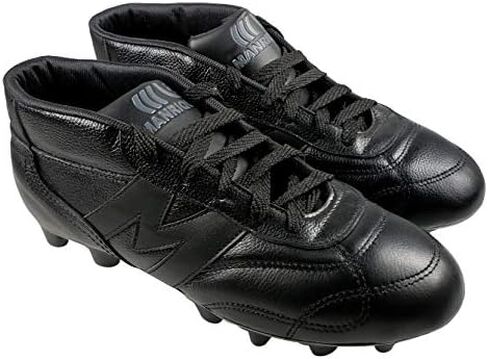 Manriquez Soccer Cleats Bota Vintage Total Black Genuine Leather Adult in Saudi Arabia