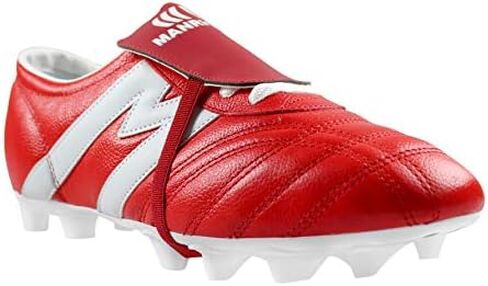 Manriquez Soccer Cleats MID SX Red White Genuine Leather Adult in Saudi Arabia