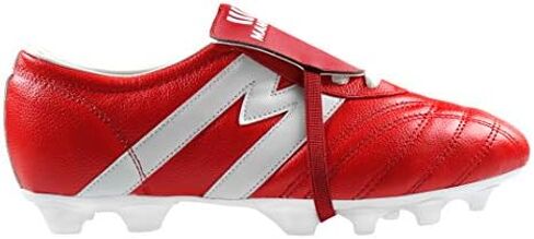 Manriquez Soccer Cleats MID SX Red White Genuine Leather Adult in Saudi Arabia