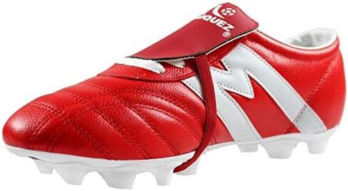 Manriquez Soccer Cleats MID SX Red White Genuine Leather Adult in Saudi Arabia
