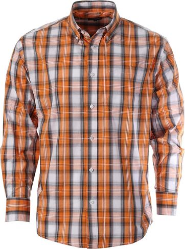 Gioberti Men's Long Sleeve Plaid Shirt in Saudi Arabia