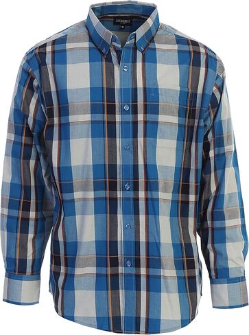 Gioberti Men's Long Sleeve Plaid Shirt in Saudi Arabia