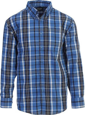 Gioberti Men's Long Sleeve Plaid Shirt in Saudi Arabia