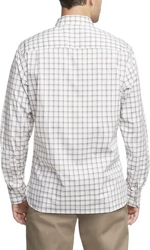 Van Heusen Men's Classic Fit Stain Shield Never Tuck Stretch Pattern Button Down Shirt in Saudi Arabia