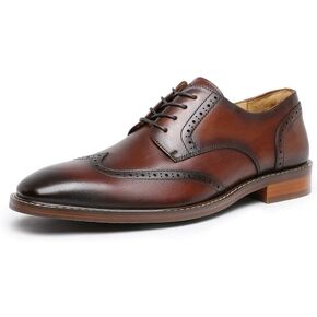 DESAI Men's Classic Oxford Dress Shoes Formal Business Lace-up Full Grain Leather Shoes for Men