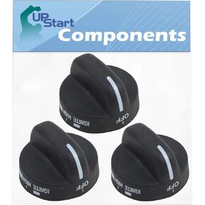 3-Pack 8273103 Range Burner Knob Replacement for Amana AGR5630BDW0 - Compatible with WP8273103 Range Knob in Kuwait