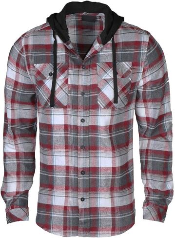 9 Crowns Men's Lightweight Plaid Flannel Shirt in Saudi Arabia