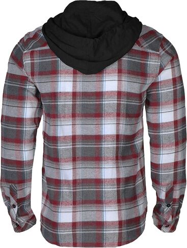 9 Crowns Men's Lightweight Plaid Flannel Shirt in Saudi Arabia