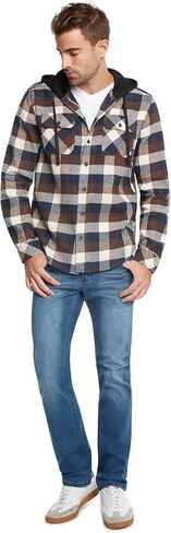 9 Crowns Men's Lightweight Plaid Flannel Shirt in Saudi Arabia