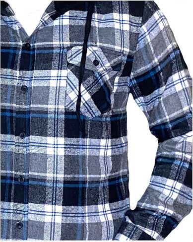 9 Crowns Men's Lightweight Plaid Flannel Shirt in Saudi Arabia