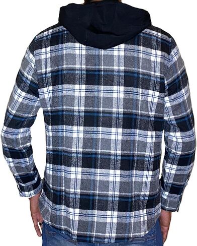 9 Crowns Men's Lightweight Plaid Flannel Shirt in Saudi Arabia