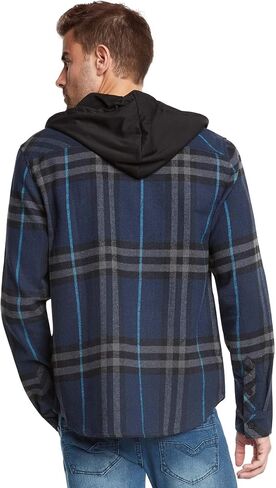 9 Crowns Men's Lightweight Plaid Flannel Shirt in Saudi Arabia