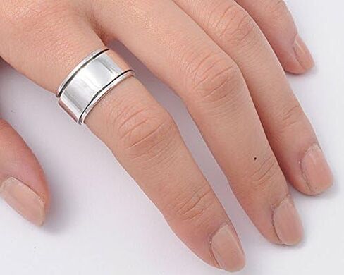 Spinner High Polish Cute Men's Wedding Ring .925 Sterling Silver Band Sizes 7-13 in Saudi Arabia
