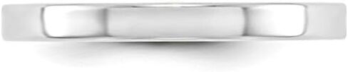 14k White Gold 2.5mm Flat Plain Classic Wedding Band Ring in Kuwait