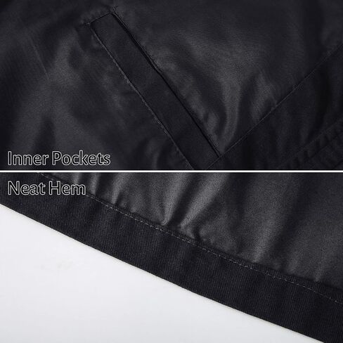 HIJEWE Men's Cotton Military Jackets Lightweight Canvas Lapel Cargo Coat Casual Outerwear with Detachable Hood in Saudi Arabia