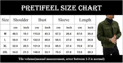 Mens Corduroy Trucker Jacket Slim Fit Button Down Fall Winter Coat in Saudi Arabia