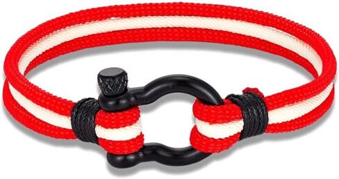 TARAKING Men Women Argentina Spain Flag Multilayer Nautical Rope Bracelet Stainless Steel Boat Shackle Clasp Accessories in Saudi Arabia