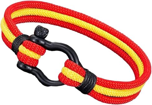 TARAKING Men Women Argentina Spain Flag Multilayer Nautical Rope Bracelet Stainless Steel Boat Shackle Clasp Accessories in Saudi Arabia