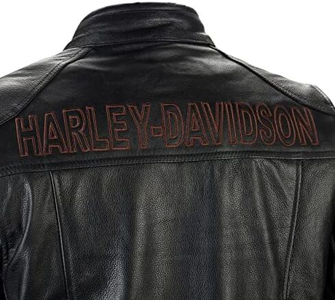Men's Motorcycle Real Cow Leather Jacket for Moto Biker Black in Saudi Arabia