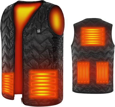 Heated Vest 3 Speed Of Temperature Control Heated Jacket for Men Women Adjustable Large Size Warming Lightweight & Not Include Powerbank in Saudi Arabia
