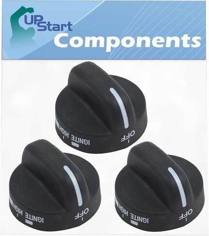 3-Pack 8273103 Range Burner Knob Replacement for Amana AGR5630BDW0 - Compatible with WP8273103 Range Knob in Saudi Arabia