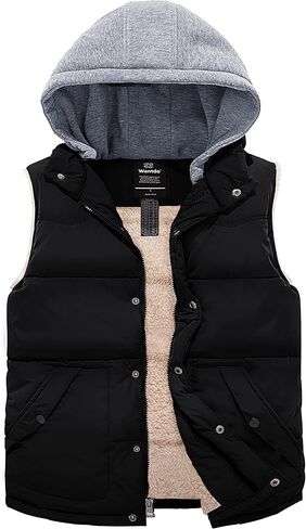سترة منتفخة بغطاء للرأس للرجال من Wantdo معاطف شتوية خفيفة الوزن وسترة منتفخة دافئة in Kuwait