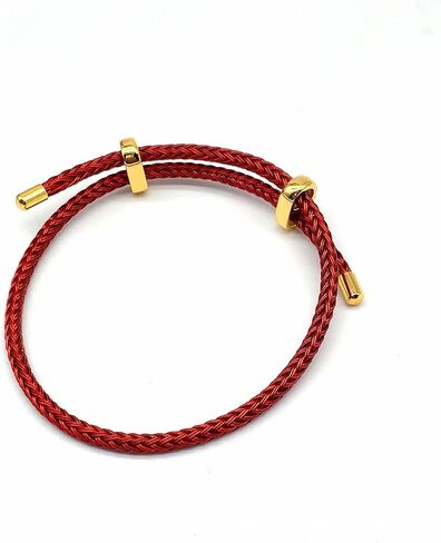 Caiyao Unisex Steel Rope Bracelet Couple Bracelet Simplicity Fashion Titanium Buckle Adjustable Wire Rope Bracelet for Women Men Jewelry Gift in Saudi Arabia