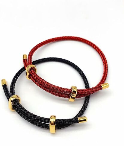 Caiyao Unisex Steel Rope Bracelet Couple Bracelet Simplicity Fashion Titanium Buckle Adjustable Wire Rope Bracelet for Women Men Jewelry Gift in Saudi Arabia