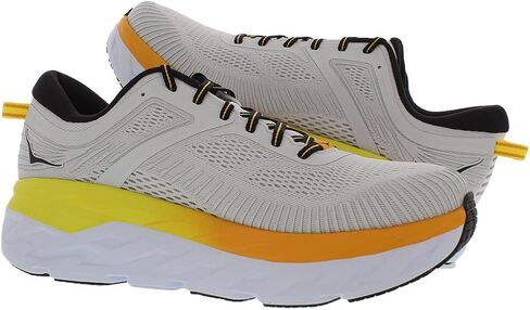 HOKA ONE ONE Bondi 7 Mens Shoes Size 11, Color: Nimbus Cloud/Radiant Yellow in Saudi Arabia
