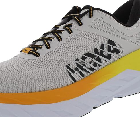 HOKA ONE ONE Bondi 7 Mens Shoes Size 11, Color: Nimbus Cloud/Radiant Yellow in Saudi Arabia