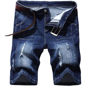 QZH.DUAO Men's Ripped Distressed Denim Jean Shorts in Kuwait