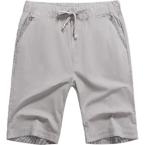 Janmid Men's Linen Casual Short Drawstring Summer Beach Shorts in Saudi Arabia