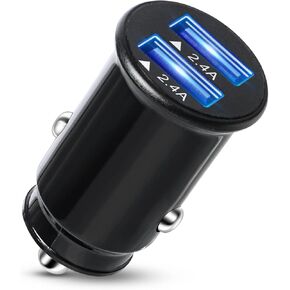 Car Charger, Smallest 4.8A All Metal USB Fast Mini Car Charger Car Charger Adapter Flush Fit Compatible with iPhone 14 Pro Max/13/12/11/x/6s, iPad Air 2/Mini 3, Samsung Note 9/S10/S9/S8 in Kuwait