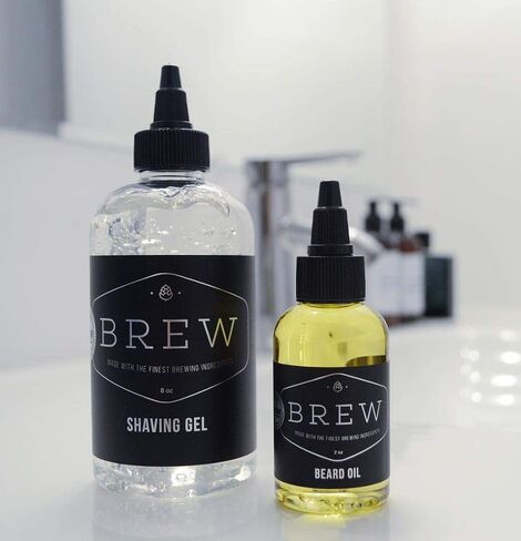 Beard Shave Gel by BREW Grooming - Clear Gel for Perfect Edging & Smooth Shaving - Made With Hops, Barley, Yeast Oil - Reduces Razor Irritation, Cuts & Nicks - Moisturizes, Cleans, Softens - 8 fl oz in Saudi Arabia