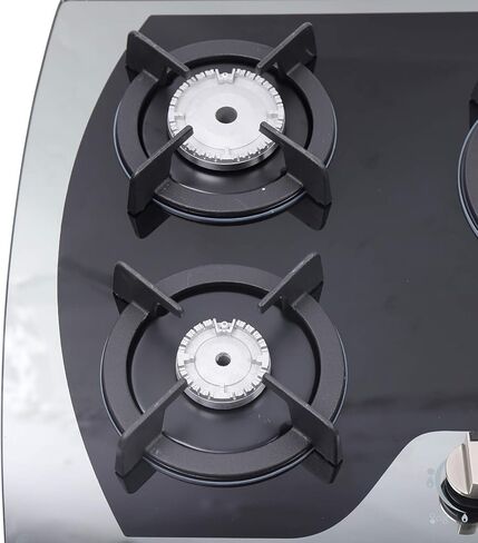 Gas Cooktop 30 Inch Gas Stove Cooktop Stove Burner Tempered Glass Built in 5 Burners Gas Hob Grate Stovetop LPG/NG Convertible (Style 1) in Kuwait