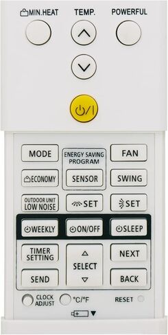 Replacement for Fujitsu Air Conditioner Remote Control AR-REM1U ARREM1U ASU9RLS3Y ASU12RLS3Y ASU15RLS3Y ASU30RLE, ASUG09LZAS ASUG12LZAS ASUG15LZAS Display in Both Fahrenheit and Celsius in Saudi Arabia
