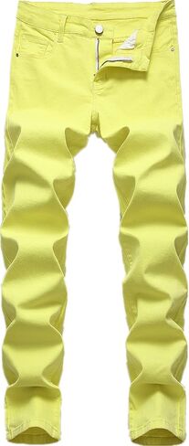 FREDD MARSHALL Men's Skinny Slim Fit Stretch Straight Leg Fashion Jeans Pants in Kuwait