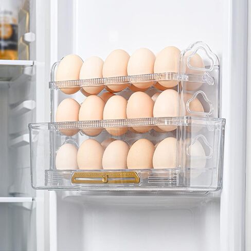 Egg Holder For Refrigerator,Egg storage,Egg Fresh Storage Box for Fridge,Egg Storage Container Organizer Bin,Suitable for refrigerator,Egg storage container organizer(Storable 30 Egg) in Saudi Arabia
