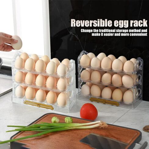 Egg Holder For Refrigerator,Egg storage,Egg Fresh Storage Box for Fridge,Egg Storage Container Organizer Bin,Suitable for refrigerator,Egg storage container organizer(Storable 30 Egg) in Saudi Arabia