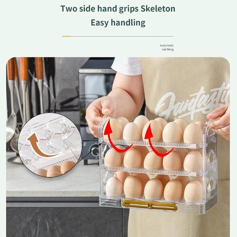 Egg Holder For Refrigerator,Egg storage,Egg Fresh Storage Box for Fridge,Egg Storage Container Organizer Bin,Suitable for refrigerator,Egg storage container organizer(Storable 30 Egg) in Saudi Arabia
