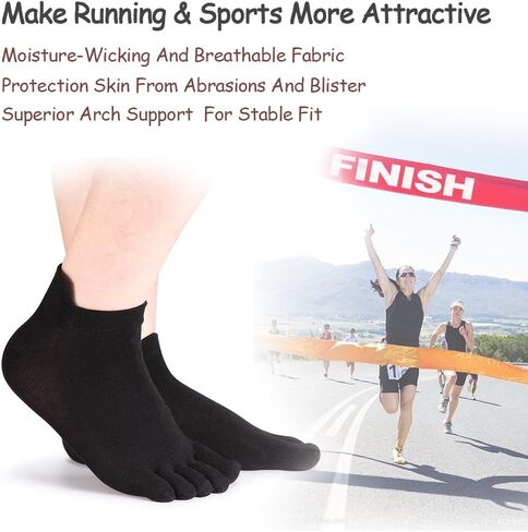 Meaiguo Men's Toe Socks Cotton Five Finger Socks Athletic Toe Socks for Running in Saudi Arabia