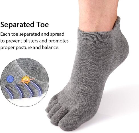 Meaiguo Men's Toe Socks Cotton Five Finger Socks Athletic Toe Socks for Running in Saudi Arabia