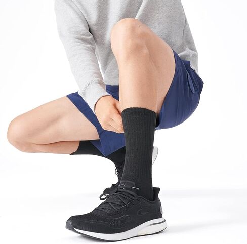 6 Pairs Men's Moisture Control Crew Socks Cushioned Athletic Work Boot Socks in Saudi Arabia