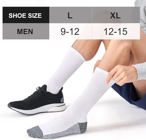 6 أزواج من الجوارب الرجالية للتحكم في الرطوبة، جوارب مبطنة لأحذية العمل الرياضية in Kuwait