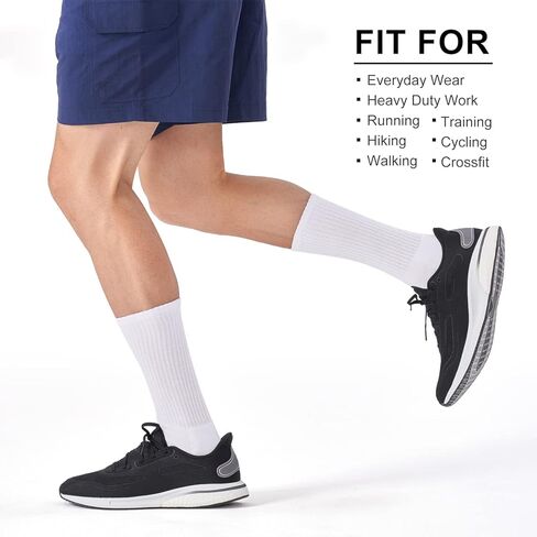 6 أزواج من الجوارب الرجالية للتحكم في الرطوبة، جوارب مبطنة لأحذية العمل الرياضية in Kuwait