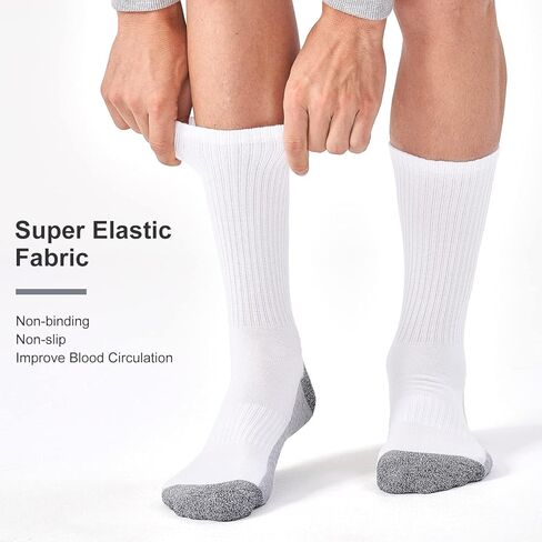 6 أزواج من الجوارب الرجالية للتحكم في الرطوبة، جوارب مبطنة لأحذية العمل الرياضية in Kuwait